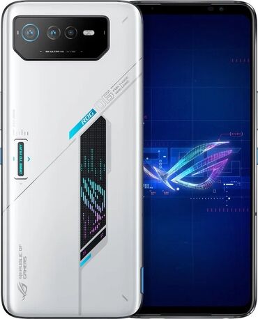 асус рог 3: Asus ROG Phone 6, Колдонулган, 128 ГБ, түсү - Ак, 2 SIM