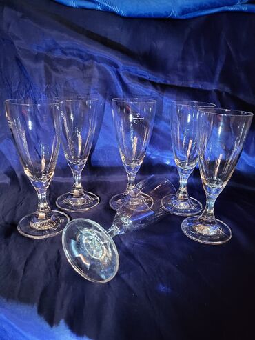 Čaše: Case nove za vino 70te,kristalno staklo Zapadna Nemacka. Case — 1