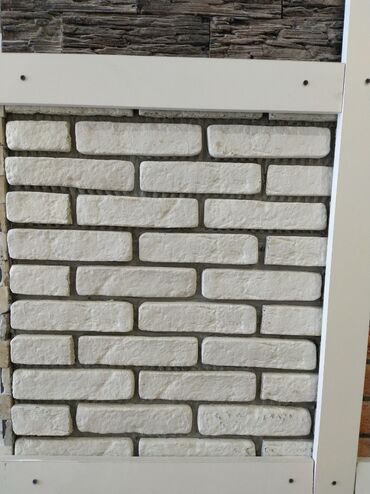 песок щебень цена: Ağ rəngli dekorativ kərpic panelləri - Material: dekorativ daş/kərpic