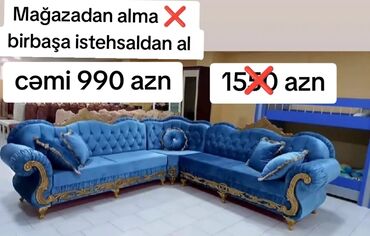 диван с креслами: Künc divan, Yeni, Açılmayan, Bazasız, Parça, Şəhərdaxili pulsuz çatdırılma