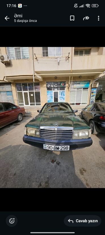 tayota prus 500 manat ilkin odenis: Mercedes-Benz 190: 1.6 l | 1985 il Sedan