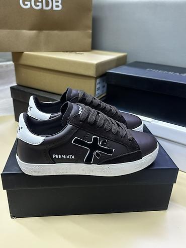 Кроссовки и спортивная обувь: Кроссовки Premiata White Air - Модель: низкие кеды из гладкой белой — 15