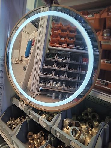 Декор жана интерьер: LED-зеркало с подсветкой - Круглая форма, диаметр 60 см - Встроенная — 6