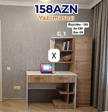dizustu masa: Düz masa, Stulsuz, Polkalı, Siyirməli, Sadə laminat — 1