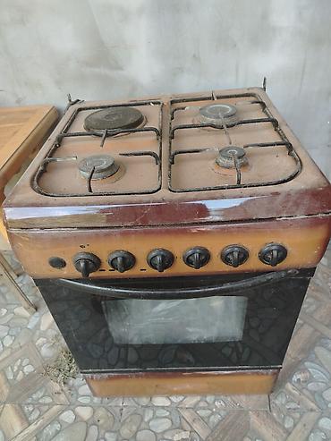elektrik plite: Qaz plitəsi və soba kombinə - 4 ocaq gözlü üst hissə: 3 qaz ocağı + 1 — 1