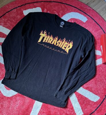 Свитера: Лонгслив Thrasher 100% оригинал, ск8 архив все дела состояние хорошое at lalafo.kg Свитера: Лонгслив Thrasher 100% оригинал, ск8 архив все дела состояние хорошое