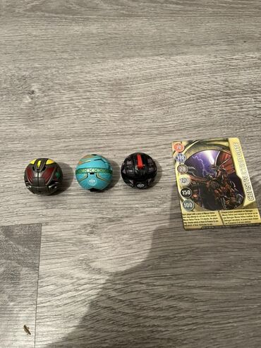 игрушки для детей 4 лет: Набор Bakugan (оригинал Spin Master/SEGA) — 3 боевых бакугана + карта