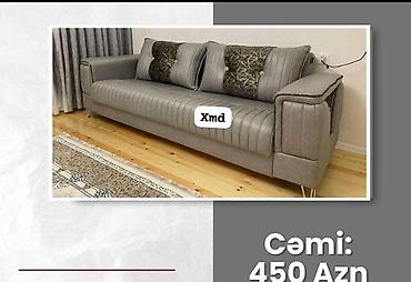 Divanlar: Tek divan – 450 AZN - Müasir dizayn: dərin kapitone tikişlər, qızılı — 33