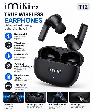 apple ipod touch: Imiki T12 True Wireless qulaqlıqlar - Bluetooth 5.3: sabit və sürətli — 1