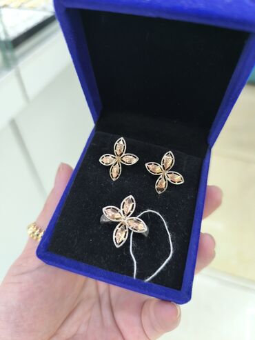 Серебряные наборы украшений: Набор украшений, Проба 925, Женские, Новый