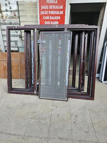 Plastik pəncərələr: İkiqat şüşə paketi Plastik pəncərə, Еni: 200 sm, Uzunluğu: 160 sm — 24