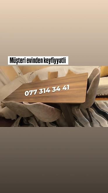Yemək/Qonaq otağı üçün masa və stul dəsti - Dizayn: müasir, minimal lalafo.az -da Yemək/Qonaq otağı üçün masa və stul dəsti - Dizayn: müasir, minimal