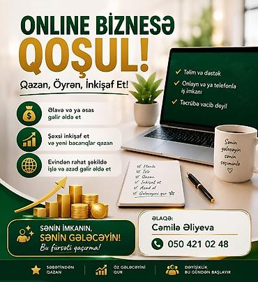 Готовый бизнес: Online biznesə qoşul – Qazan, öyrən, inkişaf et! Xüsusiyyətlər: - — 2