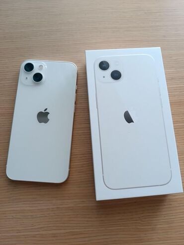 Apple iPhone: IPhone 14, 128 GB, Ağ, Simsiz şarj, Face ID, Sənədlərlə