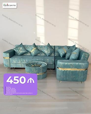 kundur: Künc divan dəsti - Ölçülər: 280 × 200 sm - Materiallar: Adyalana — 1