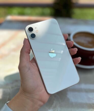 apple 5 white: IPhone 11, Б/у, 128 ГБ, Белый, Чехол, Коробка, 90 %