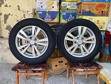 Шины и диски: Hyundai orijinal yüngül lehimli disk + təkər komplekti (4 ədəd) - — 1