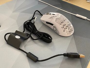 компьютерные мыши piko: Белая игровая мышь Glorious Model O. Отличное состояние. Есть