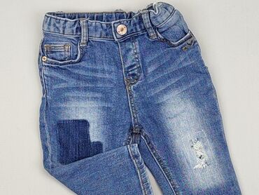 jeans guess: Spodnie jeansowe, H&M, 6-9 m, stan - Dobry