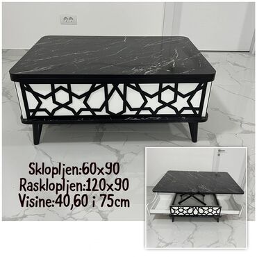 Stolovi: PAMETNI SKLOPIVI KLUB STO - 25000 RSD Elegantni, moderni, praktični i — 1