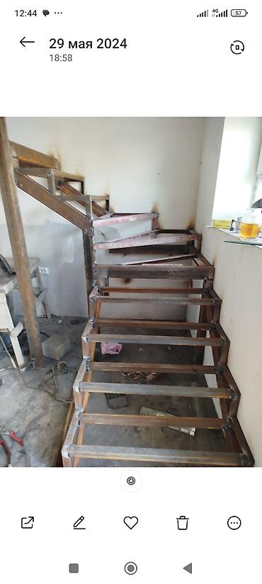 Изготовления каркасов: Лестница металлическая каркас перила — 11