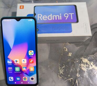 raspberry pi 4: Redmi, Redmi 9T, Колдонулган, 64 ГБ, түсү - Көк, 2 SIM