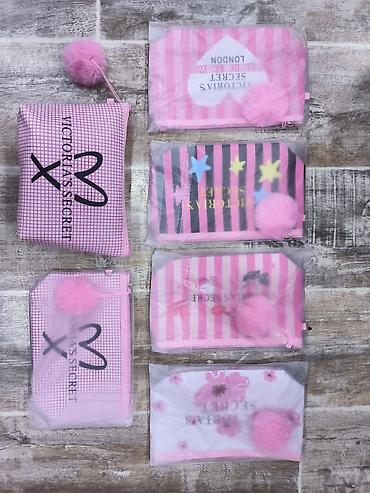 dest geyimler sevgililer ucun: Victoria’s Secret temalı kosmetik çantalar dəsti - Model: müxtəlif — 1