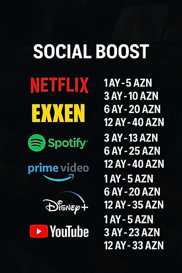 Youtube Netflix prime – rəqəmsal abunə xidmətləri Təklif edilən