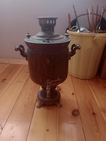 Klassik kömürlü samovar - Material: mis-kalay ərintisi, tökmə ayaq və