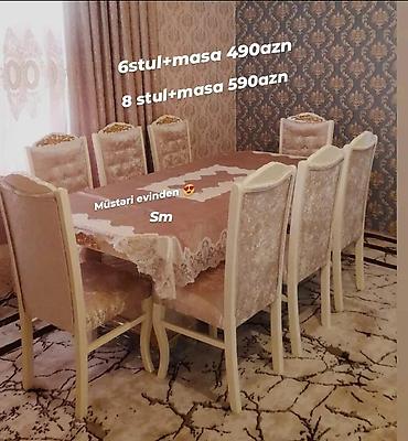 Masa və oturacaq dəstləri: 🇹🇷Turkiye istehsali. Metbex masa desti Masa 4 oturacaq Masa 80*130 — 13