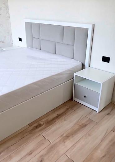 Спальные гарнитуры: Спальный гарнитур, Двуспальная кровать, ДСП, цвет - Белый — 7