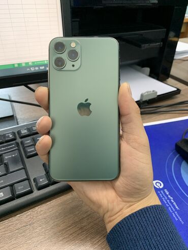 Apple iPhone: IPhone 11 Pro, Б/у, 64 ГБ, Зеленый, Стилус, 73 %