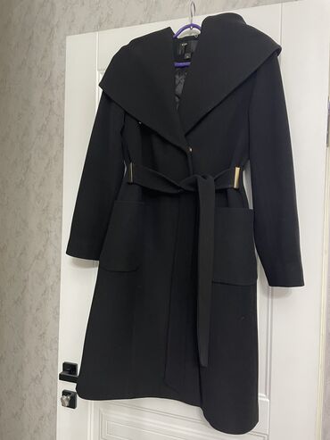женское пальто с капюшоном: Пальто, Зима, Кашемир, По колено, С капюшоном, M (EU 38)