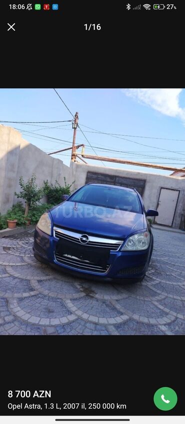 Opel: Opel Astra: 1.3 l | 2007 il 250000 km Sedan — 1