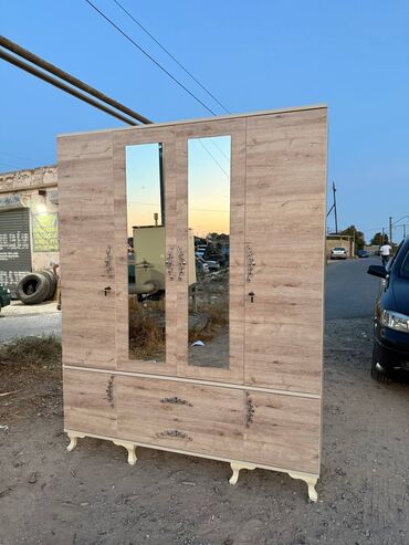 шкаф для посуды: Yeni, Açılan, 4 qapılı Düz dolab, Dolab-asılqan, Rusiya