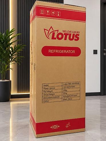 dondurucu nofrost: Lotus MEL-NF482GB qara şüşə soyuducu. 4 qapılı French door üslubunda — 3