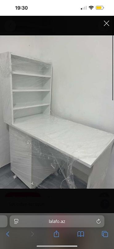заказ мебели: Ağ rəngli manikur masası – üst hissədə çoxrəfli bölməsi ilə — 1