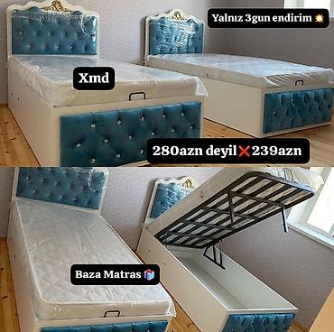 dəmir setka: Tək nəfərlik çarpayı və matrasslar - Rəng seçimi: müxtəlif parça və — 9