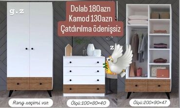 Masa və oturacaq dəstləri: Komod yeni