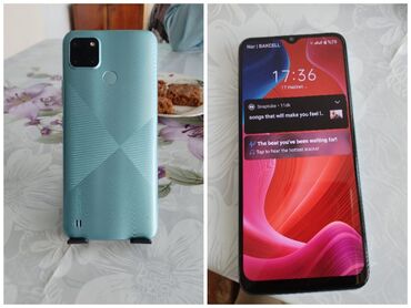 telfon işlenmiş: Realme C21Y, 64 GB, rəng - Mavi, Barmaq izi