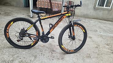 velosipedlə: Axsport dağ velosipedi - Çərçivə: yüngül alaşımlı, qara-narıncı rəng — 3