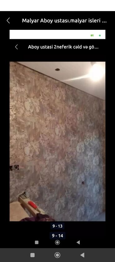 Malyar işləri: Aboy malyar ustası şpoklyovka paduqa emusiya laminat işleri görürük 2 — 3