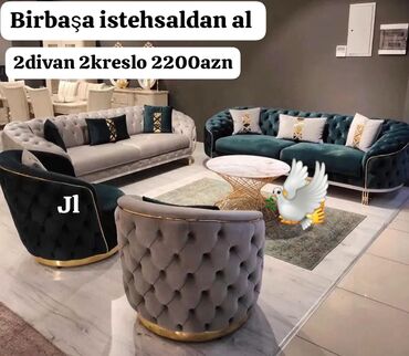 Pufiklər: Yeni, Divan, 2 kreslo