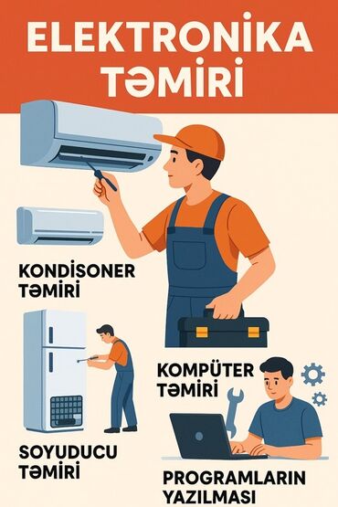 ремонт мелкой бытовой техники: Elektronika təmiri xidmətləri təklif olunur. Kondisioner, soyuducu və
