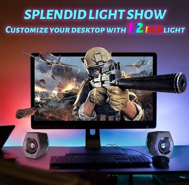 Dinamiklər və kolonkalar: Edifier G2000 Black – Kompakt 2.0 RGB Oyun və Multimedia Dinamikləri — 2