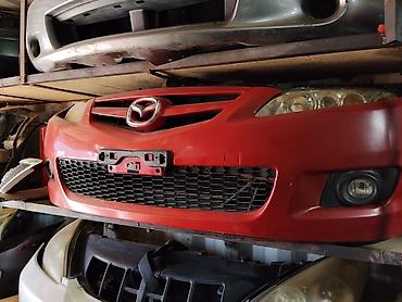 mazda 3 бампер: Передний модуль (морда) Mazda 3 BK рестайлинг, красный. Состав: - — 1