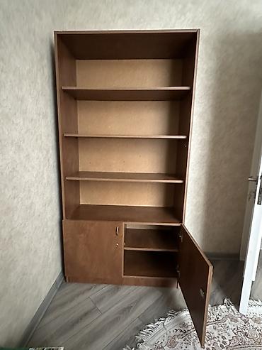 qapi evi: Taxta kitab rəfi və dolab kombinasiyası - Material: laminat/MDF — 4