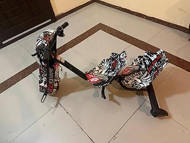 balaca maşin: Uşaq üçün üçtəkərli elektrik drift skuter – ikinəfərlik oturacaqla — 1