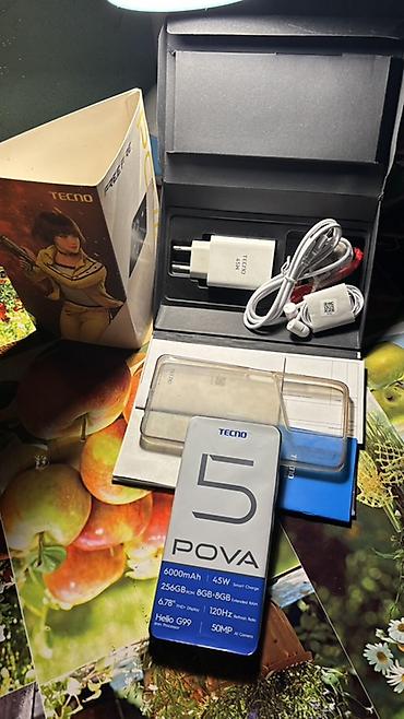 nintendo switch qiymeti: Tecno Pova 5, 256 GB, rəng - Göy, Barmaq izi, Düyməli, Face ID — 1