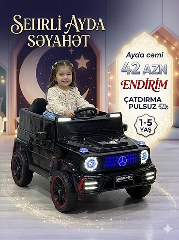 Детские электрокары: Uşaqlar üçün elektrikli minik maşını – Mercedes AMG üslubunda - 1–5 — 1